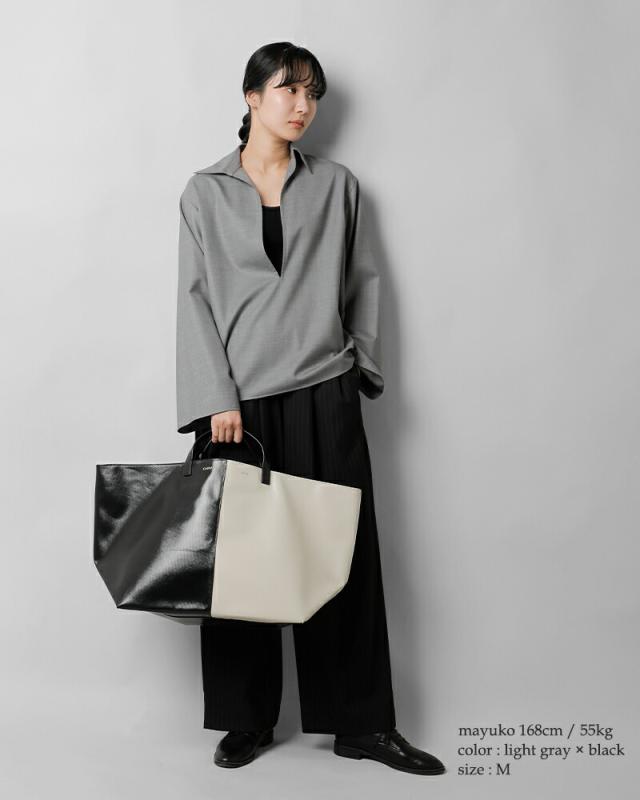 CAHU カウ プラティーク バイカラー 2way トートバッグ M “Pratique Bigout with Zip” pratique-bi-zipレディース 2026ss新作 春夏 クーポン対象_2