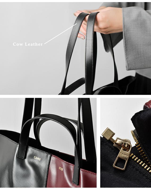 CAHU カウ プラティーク バイカラー 2way トートバッグ M “Pratique Bigout with Zip” pratique-bi-zipレディース 2026ss新作 春夏 クーポン対象_10