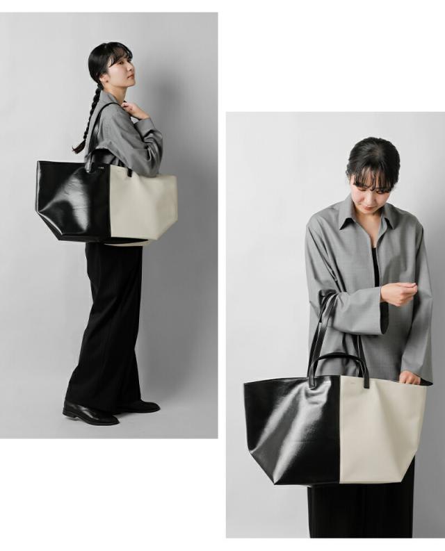 CAHU カウ プラティーク バイカラー 2way トートバッグ M “Pratique Bigout with Zip” pratique-bi-zipレディース 2026ss新作 春夏 クーポン対象_13