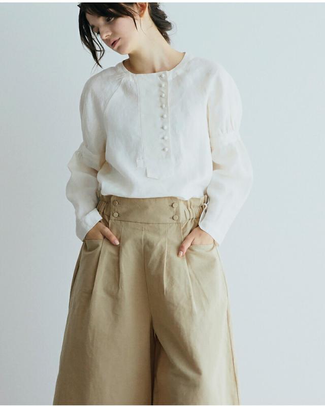 MAGALI マガリ ハイカウントコットンリネン コクーン パンツ pt66 レディース 2026ss新作 春夏 クーポン対象_8