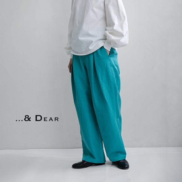 ...＆ DEAR アンドディアー オーバーラップ タック パンツ r-1695 レディース 2026ss新作 春夏 クーポン対象_1