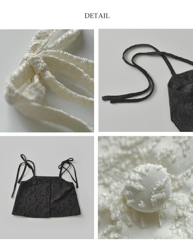ROBE de PEAU ローブデポー 2way ジャガード リボン キャミソール “JACQUARD RIBBON CAMISOLE” r335 レディース2026ss新作 春夏_12