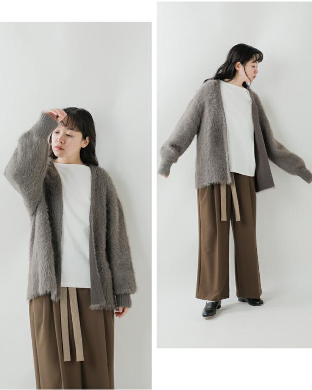 siro de labonte シロ デ ラボンテ  シャギーニット ウェアリング カーディガン r543108-fn 2025aw新作 レディース クーポン対象 siro de labonte シロ デ ラボンテ シャギーニット ウェアリング