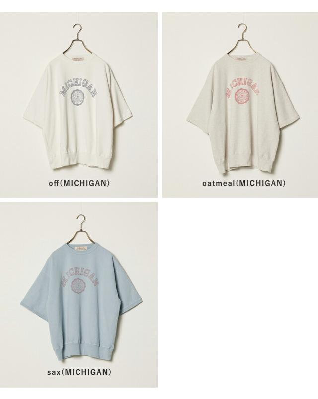 REMI RELIEF レミレリーフ SP加工裏毛 半袖 クルーネック プリント Tシャツ “MICHIGAN/MI” rn30389180-1 ユニセックス 2026ss新作 春夏 クーポン対象_13