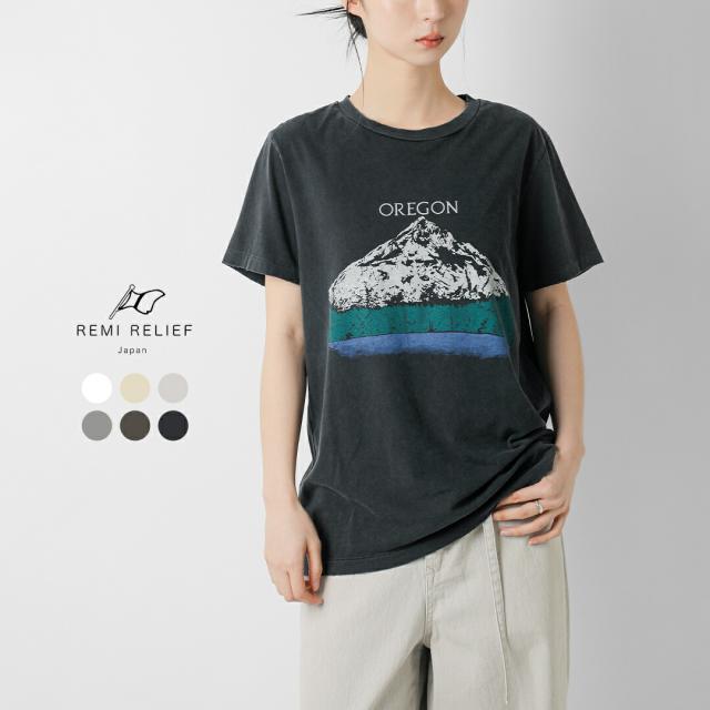 REMI RELIEF レミレリーフ SP加工 プリント Tシャツ “OREGON” rn30389191 ユニセックス 春夏