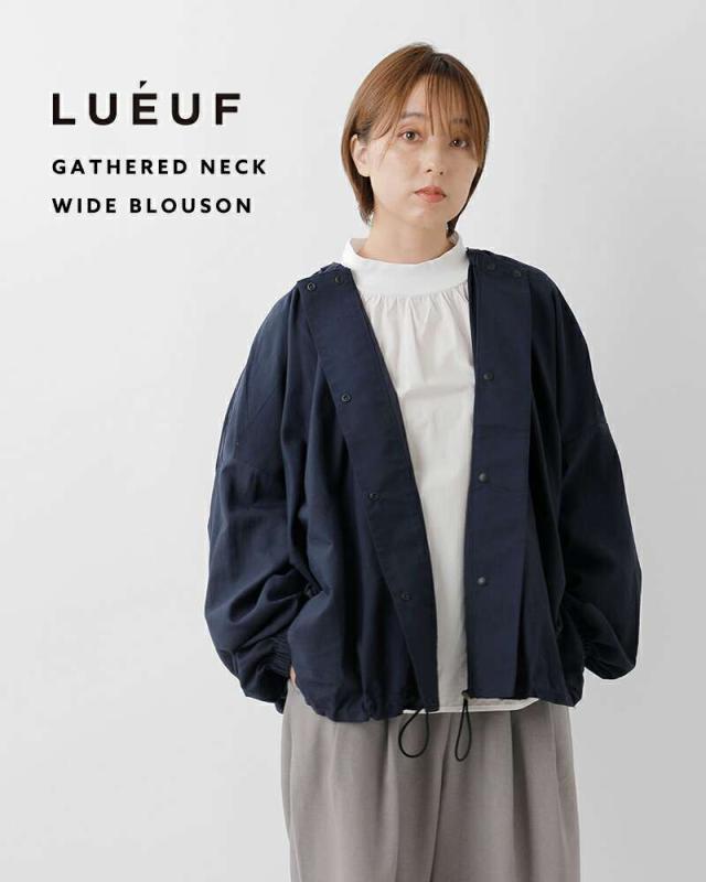 ルフ LUEUF  ギャザーネック ワイド ブルゾン sa370510 アウター  ☆☆ クーポン対象 ルフ LUEUF ギャザーネック ワイド ブルゾン sa370510 アウター