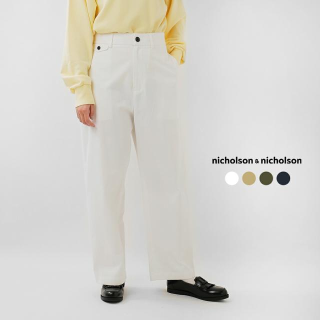 nicholson&nicholson ニコルソンアンドニコルソン コットン チノパンツ “SABLE” sable-chino レディース 2026ss新作 春夏 クーポン対象