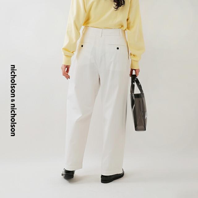 nicholson&nicholson ニコルソンアンドニコルソン コットン チノパンツ “SABLE” sable-chino レディース 2026ss新作 春夏 クーポン対象_1