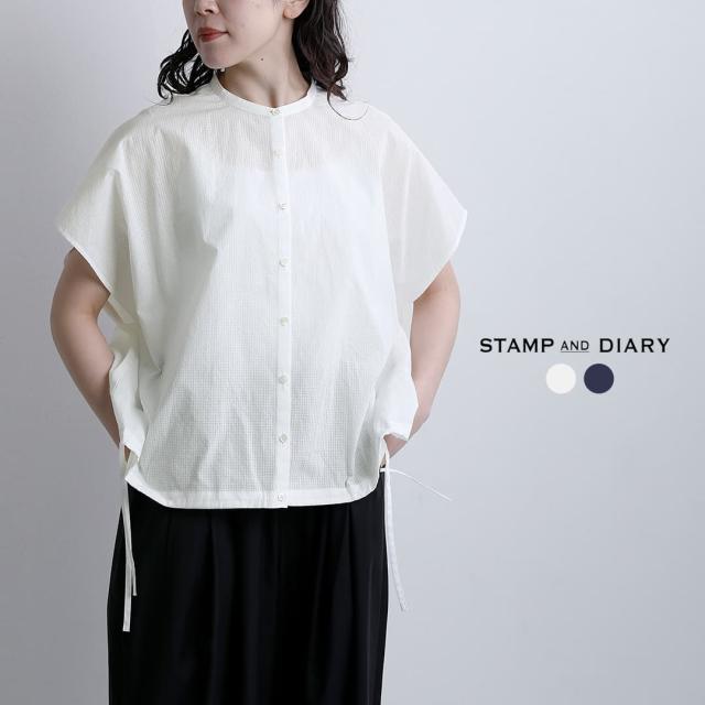 STAMP AND DIARY スタンプアンドダイアリー  ドルマンスリーブ 裾コード付き コットン ブラウス sdc511ss81 レディース  春夏