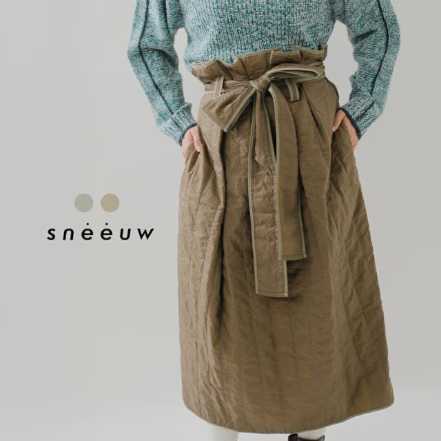 sneeuw スニュウ  ウォッシュト キルティング スカート snw32-08 レディース 2025aw新作  ☆☆ クーポン対象