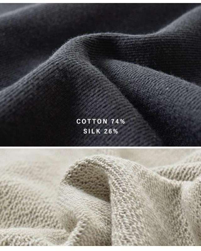 スニュウ スウェット プルオーバー sneeuw コットン シルク ポスト