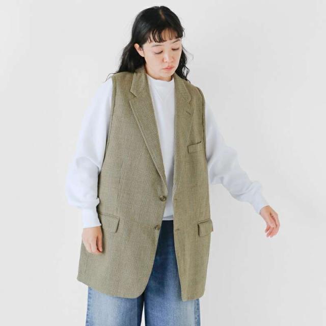 サニーサイドアップ Sunny Side Up  リメイク テーラード ベスト sr-243-007 アウター  クーポン対象