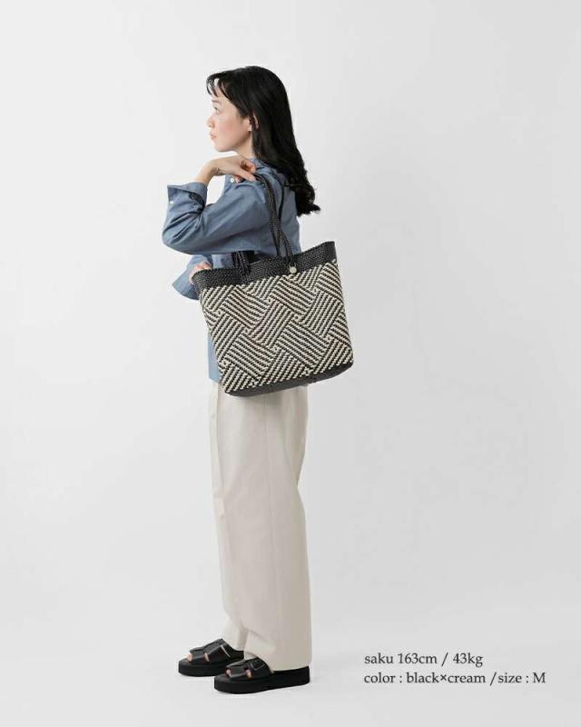 レトラ かごバッグ Letra  メルカドバッグ ロングハンドル Mサイズ “TAPETE” tapete-m-lh