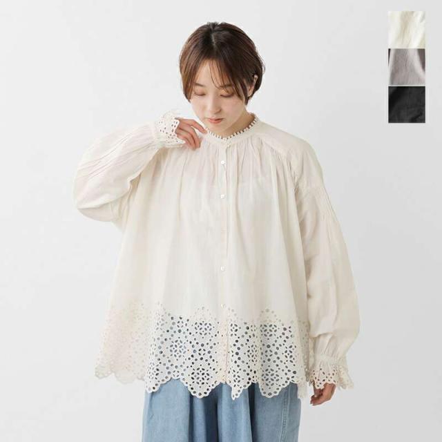 nest Robe リネンパネルギャザー2wayプルオーバー 定価25300円 01251-1129 ブラウス シャツ 25AW ホワイト ネストローブ 5-0614M 265369 nest Robe リネンパネルギャザー2wayプルオーバー 定価25300円