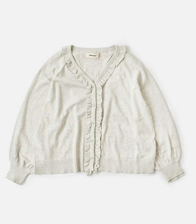 20%OFF ツムグ カーディガン tumugu ランダム リブ ニット フリル