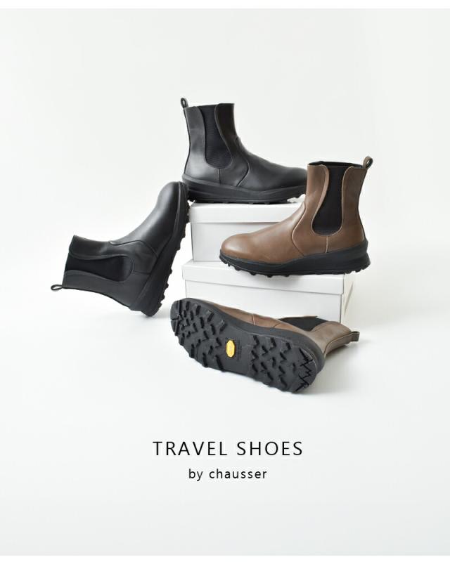 TRAVEL SHOES by chausser トラベルシューズバイショセ  レザー サイドゴア ブーツ tra-030-kr レディース_8