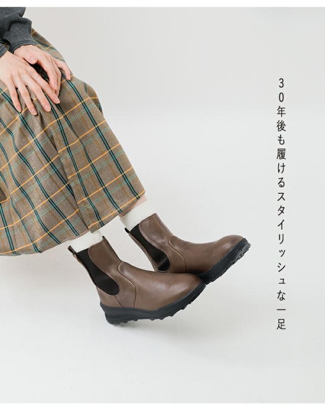 TRAVEL SHOES by chausser トラベルシューズバイショセ  レザー サイドゴア ブーツ tra-030-kr レディース_12