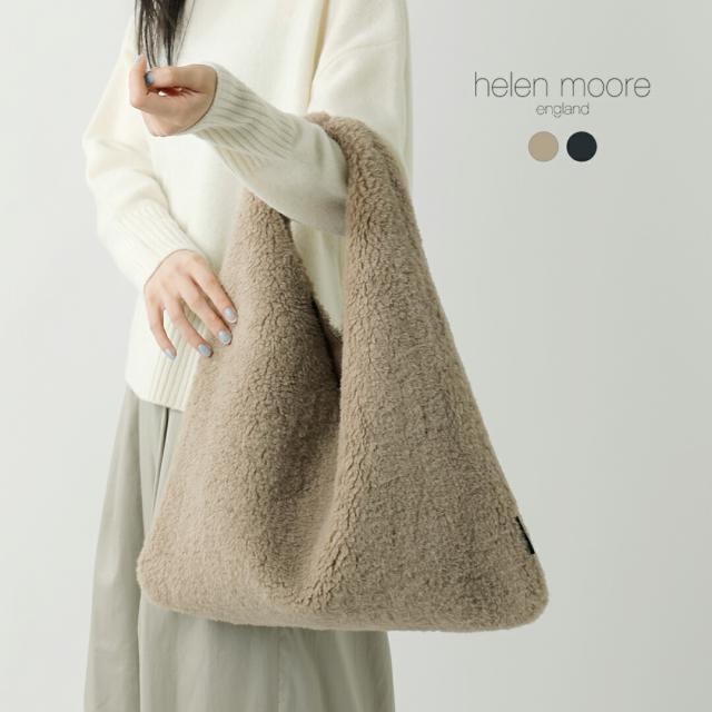 helen moore ヘレンムーア  フェイクムートン リバーシブル トライアングル トートバッグ triangle-s レディース 2025aw新作 ☆☆ クーポン対象