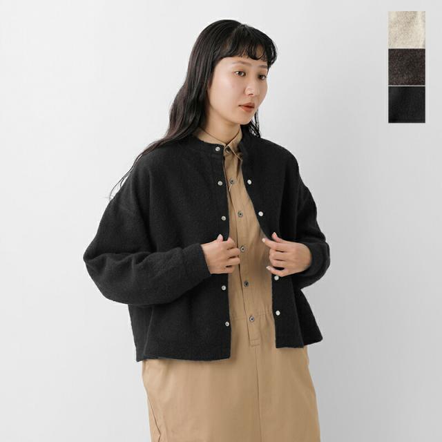 universal tissu ユニヴァーサルティシュ  リサイクルウール パイル スナップ カーディガン ut253ct008-mn 2025aw新作 レディース クーポン対象