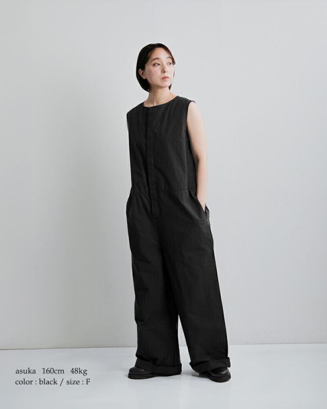 universal tissu ユニヴァーサルティシュ コットンリヨセル起毛ワッシャーブロード ボートネック サロペットパンツ ut260pt009 レディース 2026ss新作 春夏 クーポン対象