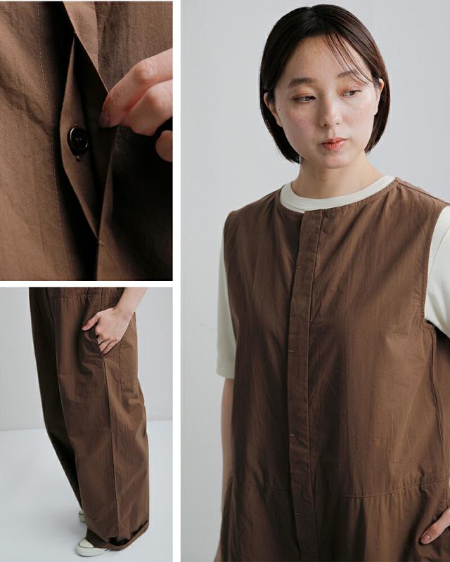 universal tissu ユニヴァーサルティシュ コットンリヨセル起毛ワッシャーブロード ボートネック サロペットパンツ ut260pt009 レディース 2026ss新作 春夏 クーポン対象