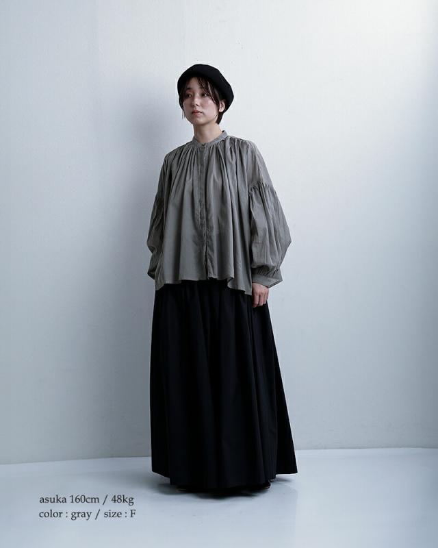 utilite ユティリテ ビスコースコットン ギャザー ブラウス ut507ss44 レディース 2026ss新作 春夏 クーポン対象