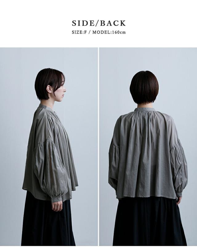 utilite ユティリテ ビスコースコットン ギャザー ブラウス ut507ss44 レディース 2026ss新作 春夏 クーポン対象