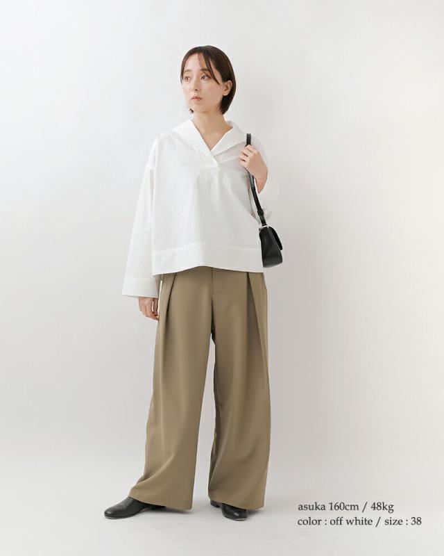 Vent d’ouest ヴァンドウェスト コットン ブロード ワッシャー プルオーバー シャツ ve19602 レディース 2026ss新作 春夏 クーポン対象
