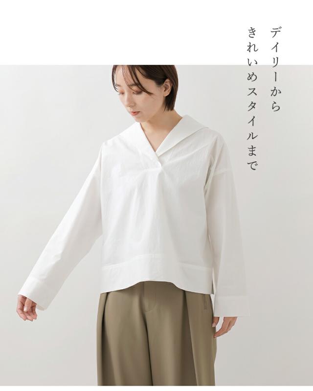 Vent d’ouest ヴァンドウェスト コットン ブロード ワッシャー プルオーバー シャツ ve19602 レディース 2026ss新作 春夏 クーポン対象