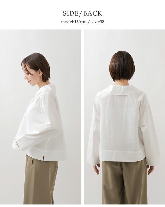 Vent d’ouest ヴァンドウェスト コットン ブロード ワッシャー プルオーバー シャツ ve19602 レディース 2026ss新作 春夏 クーポン対象