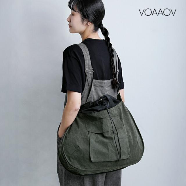VOAAOV ヴォアーブ コットンナイロン ショルダーバッグ vodhb ユニセックス 2026ss新作 春夏 クーポン対象