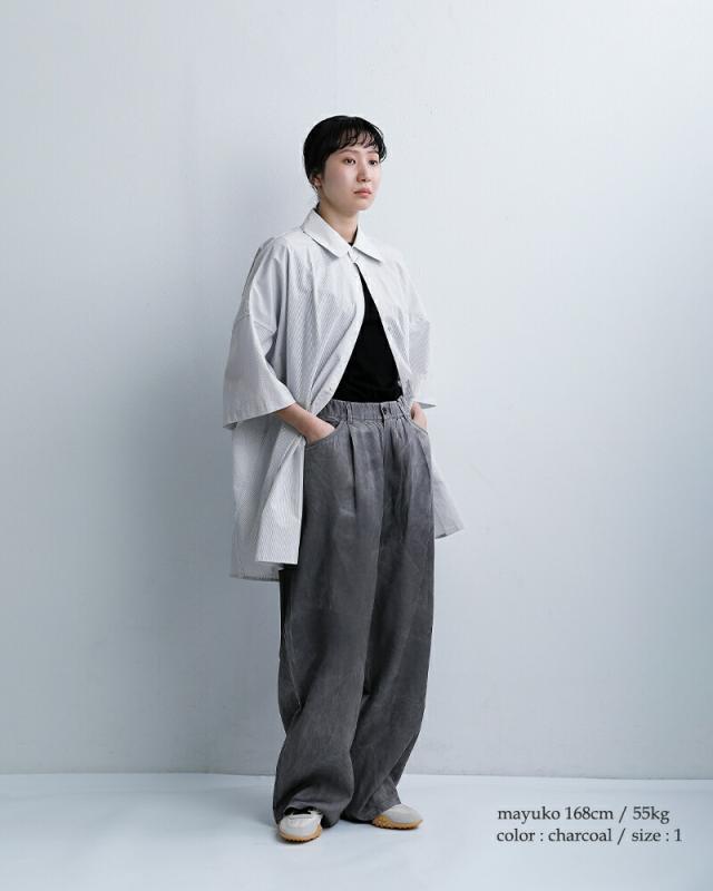 VOAAOV ヴォアーブ ピグメント キュプラ パンツ vopt-p061 レディース  春夏_2