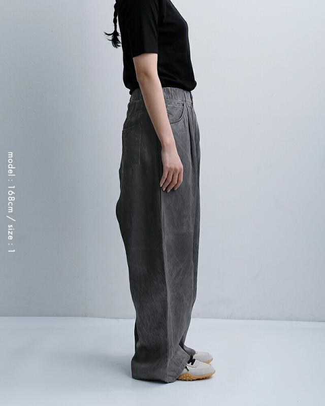 VOAAOV ヴォアーブ ピグメント キュプラ パンツ vopt-p061 レディース  春夏_9