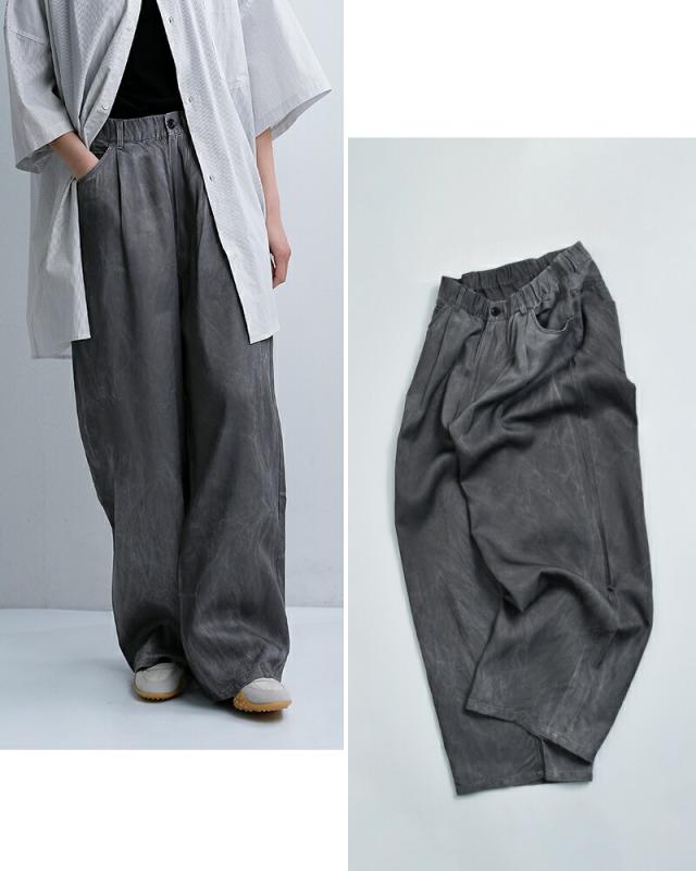 VOAAOV ヴォアーブ ピグメント キュプラ パンツ vopt-p061 レディース  春夏_12