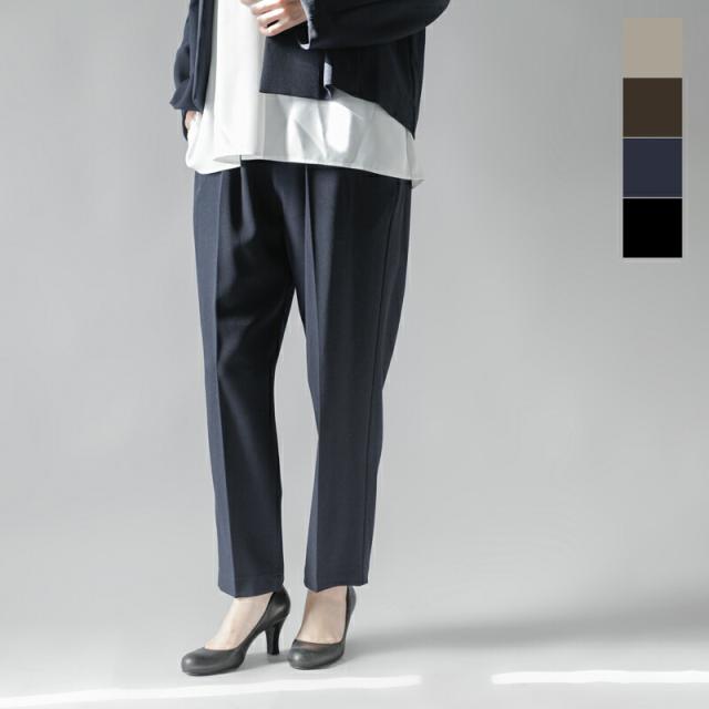 whyto ホワイト センタープレス イージー テーパード トラウザーパンツ “center press trouser” wht23hpt4027-fn 2025aw新作  レディース クーポン対象