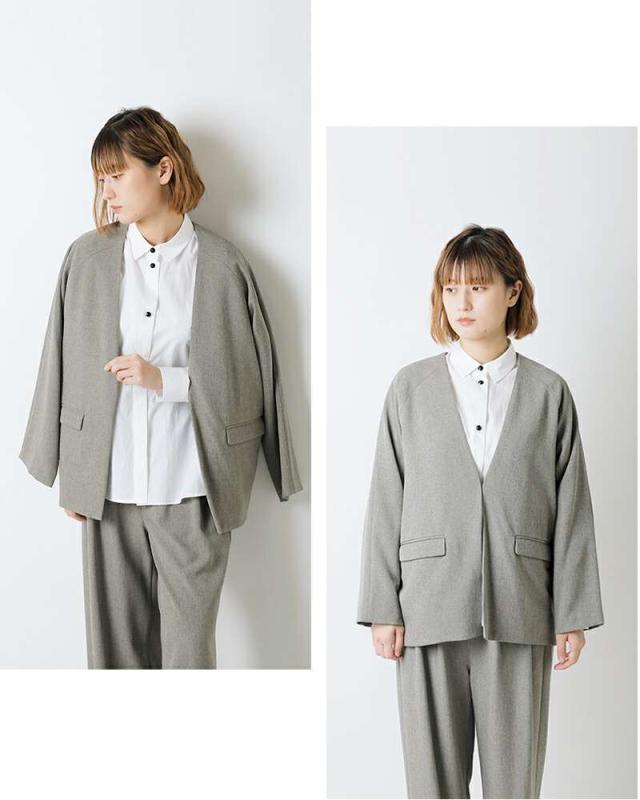 ホワイト whyto Vスリット オーバー ジャケット “v slit over