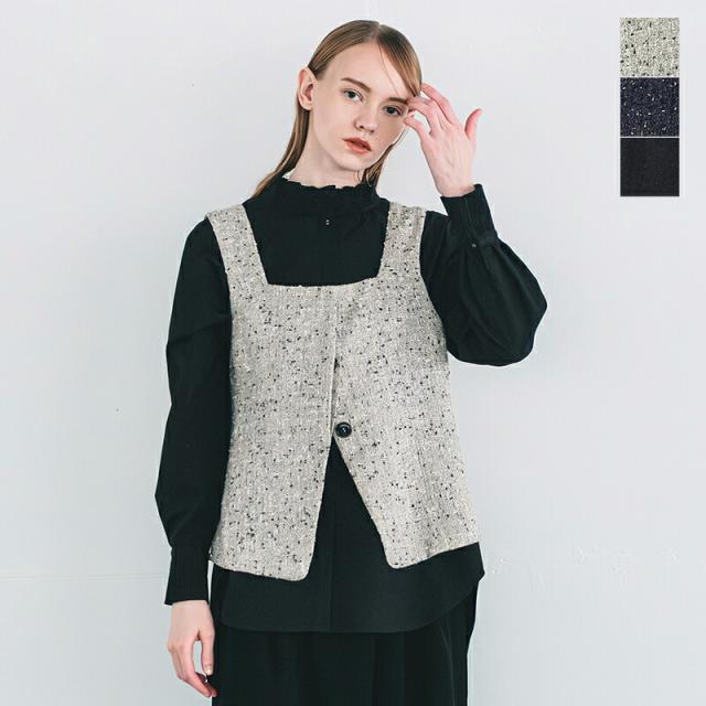 whyto ホワイト  ネップ ツイード ビスチェ “nep tweed bustier” wht25fbl4079-tr レディース 2025aw新作 ☆☆ クーポン対象