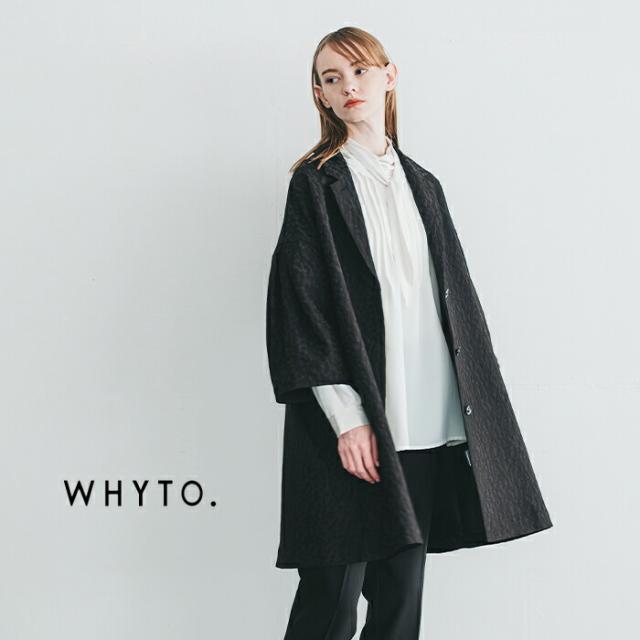 whyto ホワイト ジャガード テントラインコート “jacquard tent line coat” wht25fjk4048 レディース 2026ss新作 春夏 クーポン対象