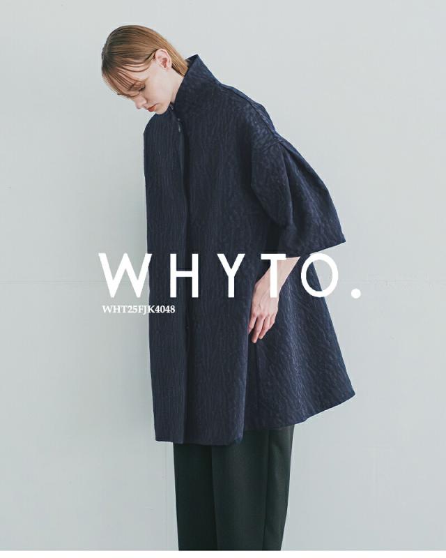 whyto ホワイト ジャガード テントラインコート “jacquard tent line coat” wht25fjk4048 レディース 2026ss新作 春夏 クーポン対象