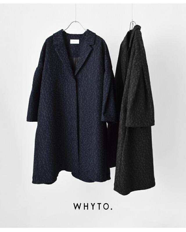 whyto ホワイト ジャガード テントラインコート “jacquard tent line coat” wht25fjk4048 レディース 2026ss新作 春夏 クーポン対象