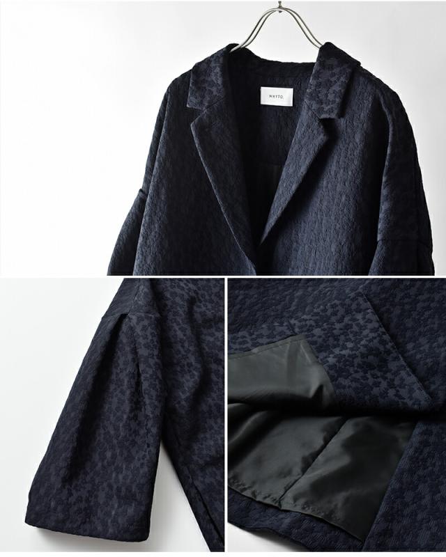 whyto ホワイト ジャガード テントラインコート “jacquard tent line coat” wht25fjk4048 レディース 2026ss新作 春夏 クーポン対象