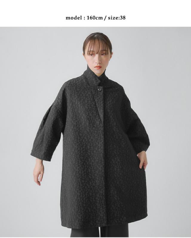 whyto ホワイト ジャガード テントラインコート “jacquard tent line coat” wht25fjk4048 レディース 2026ss新作 春夏 クーポン対象