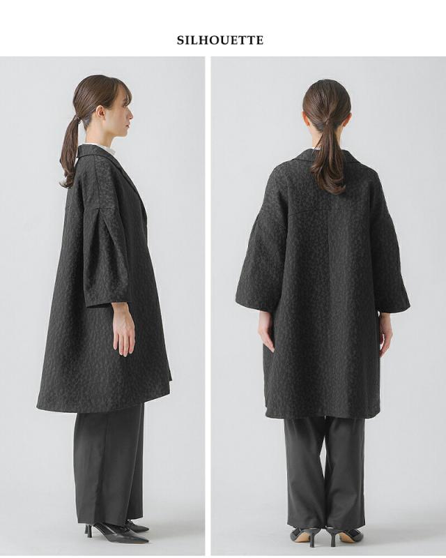 whyto ホワイト ジャガード テントラインコート “jacquard tent line coat” wht25fjk4048 レディース 2026ss新作 春夏 クーポン対象