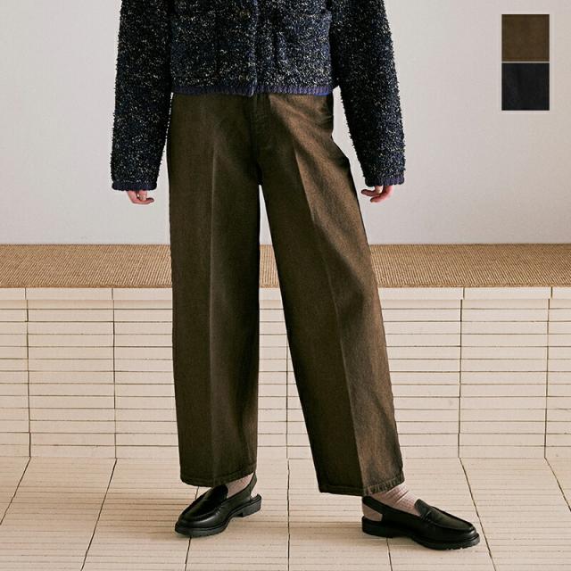 whyto ホワイト  センタープレス デニム トラウザー パンツ “centerpress denim trouser” wht25fpt4061-nk 2025aw新作 レディース ☆☆ クーポン対象