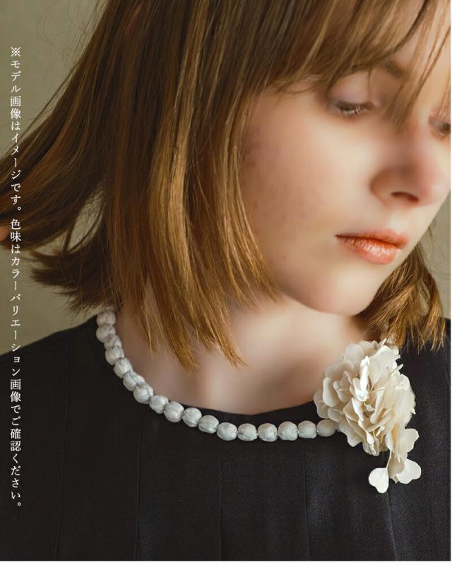 whyto ホワイト 2way フラワー ブローチネックレス “2way flower brooch/necklace” wht26hac4015 レディース 2026ss新作 春夏 クーポン対象