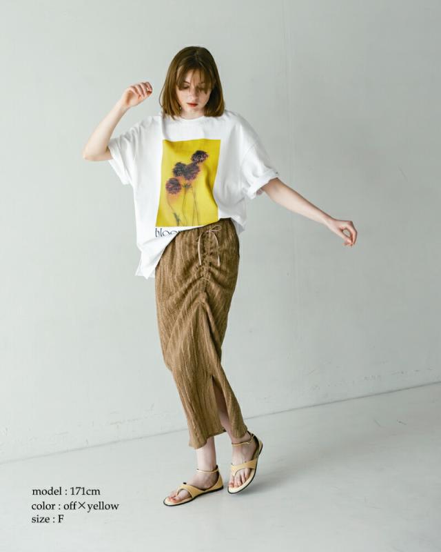 whyto ホワイト コットン 2way フォトプリント Tシャツ “2way print tee” wht26hcs4015 レディース 春夏_2