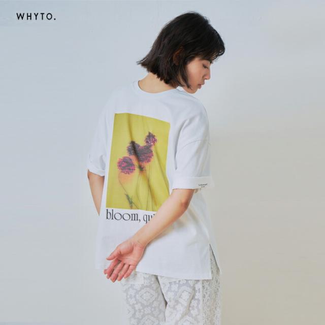 whyto ホワイト コットン 2way フォトプリント Tシャツ “2way print tee” wht26hcs4015 レディース 春夏_1