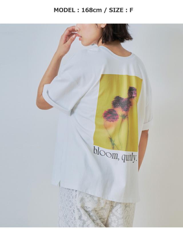 whyto ホワイト コットン 2way フォトプリント Tシャツ “2way print tee” wht26hcs4015 レディース 春夏_9