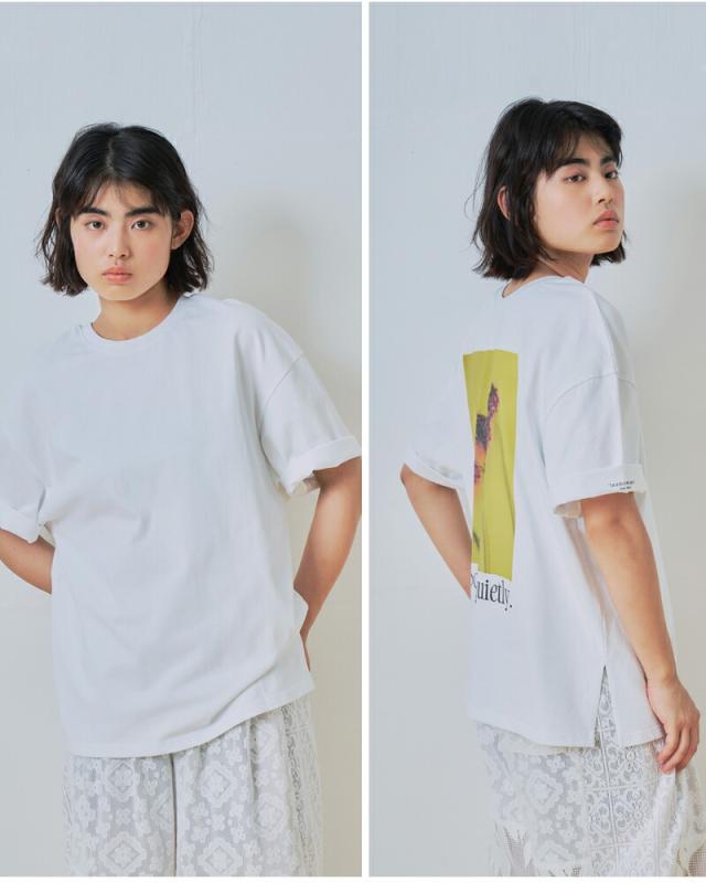 whyto ホワイト コットン 2way フォトプリント Tシャツ “2way print tee” wht26hcs4015 レディース 春夏_10