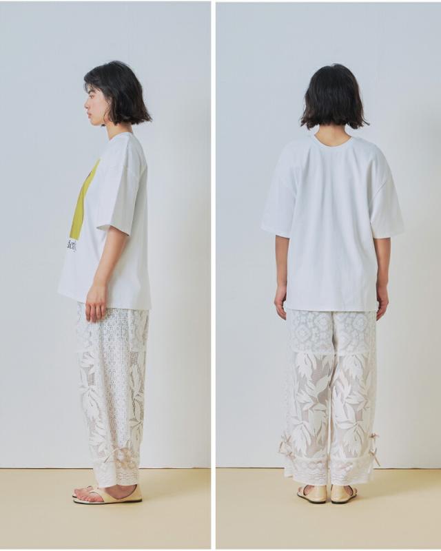 whyto ホワイト コットン 2way フォトプリント Tシャツ “2way print tee” wht26hcs4015 レディース 春夏_11